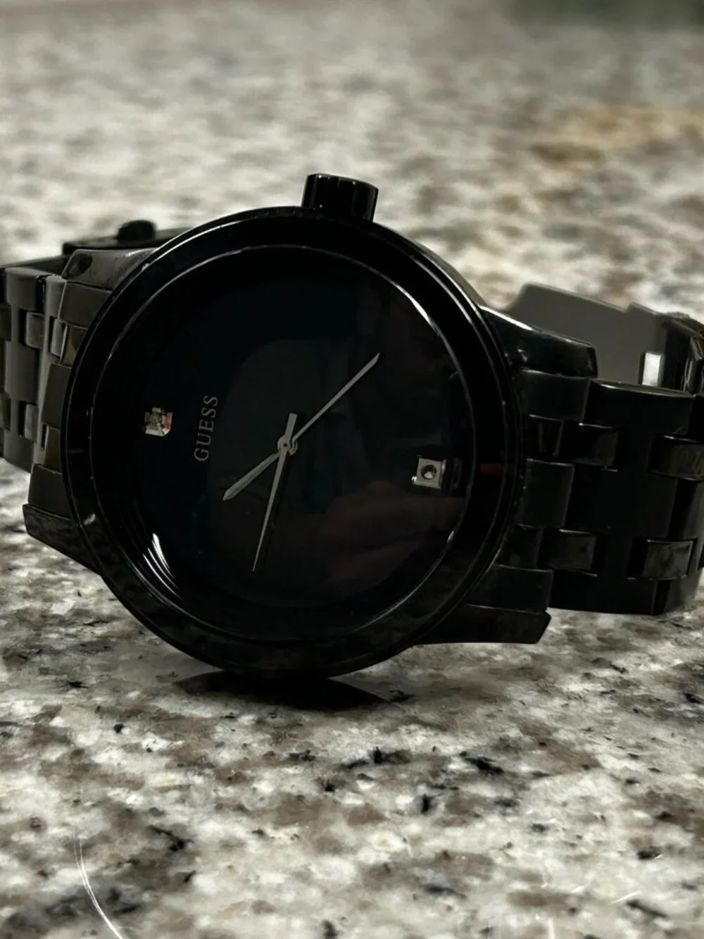 GUESS Black Stainless Steel Analog Watch